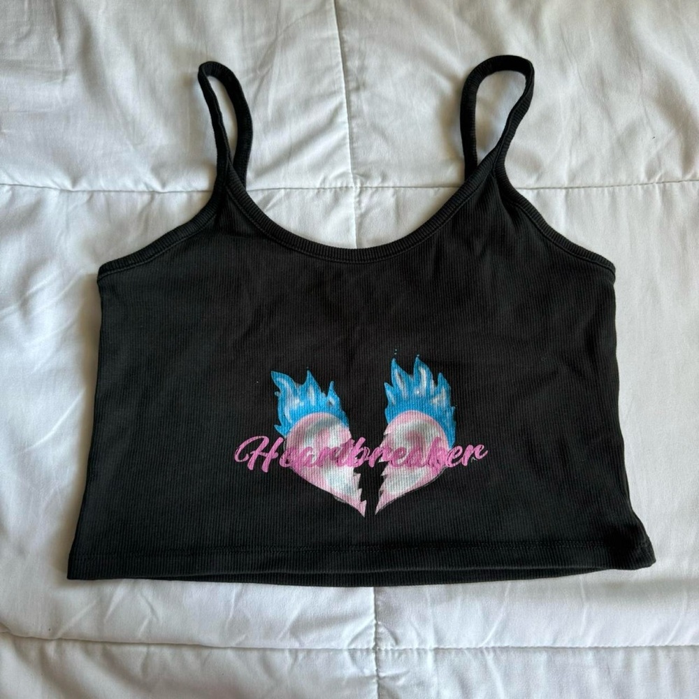 Cotton On black crop top